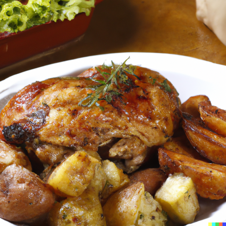 Frango Assado com Batatas